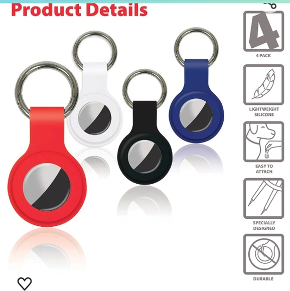 Apple AirTags Silicone Protective Cover, 4 Pack - Picture 2 of 4